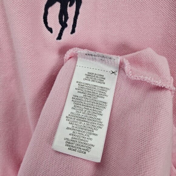 Polo Ralph Lauren Pink Golf Shirt Classic Fit Big Pony Logo Teen Size XL (18-20) - Picture 9 of 10